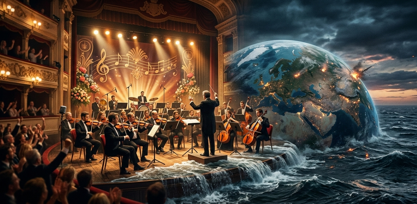 L’orchestra suona, il mondo affonda.